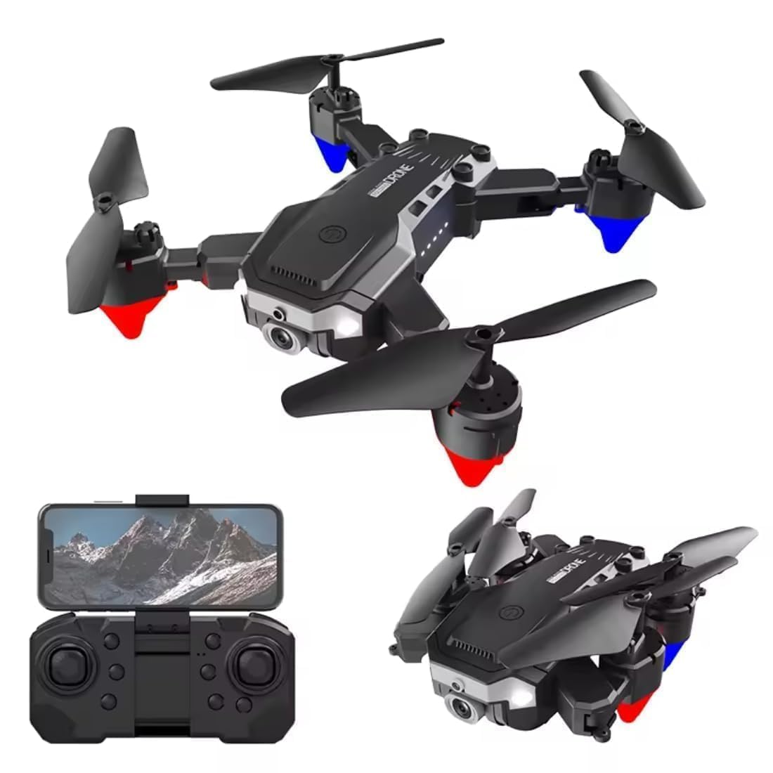 Drone with 4k Camera Foldable 1080P HD Drone with FPV Live Video, Smart Gestures Selfie, Altitude Hold, One Key Take Off/Landing For Kids And Adults B2