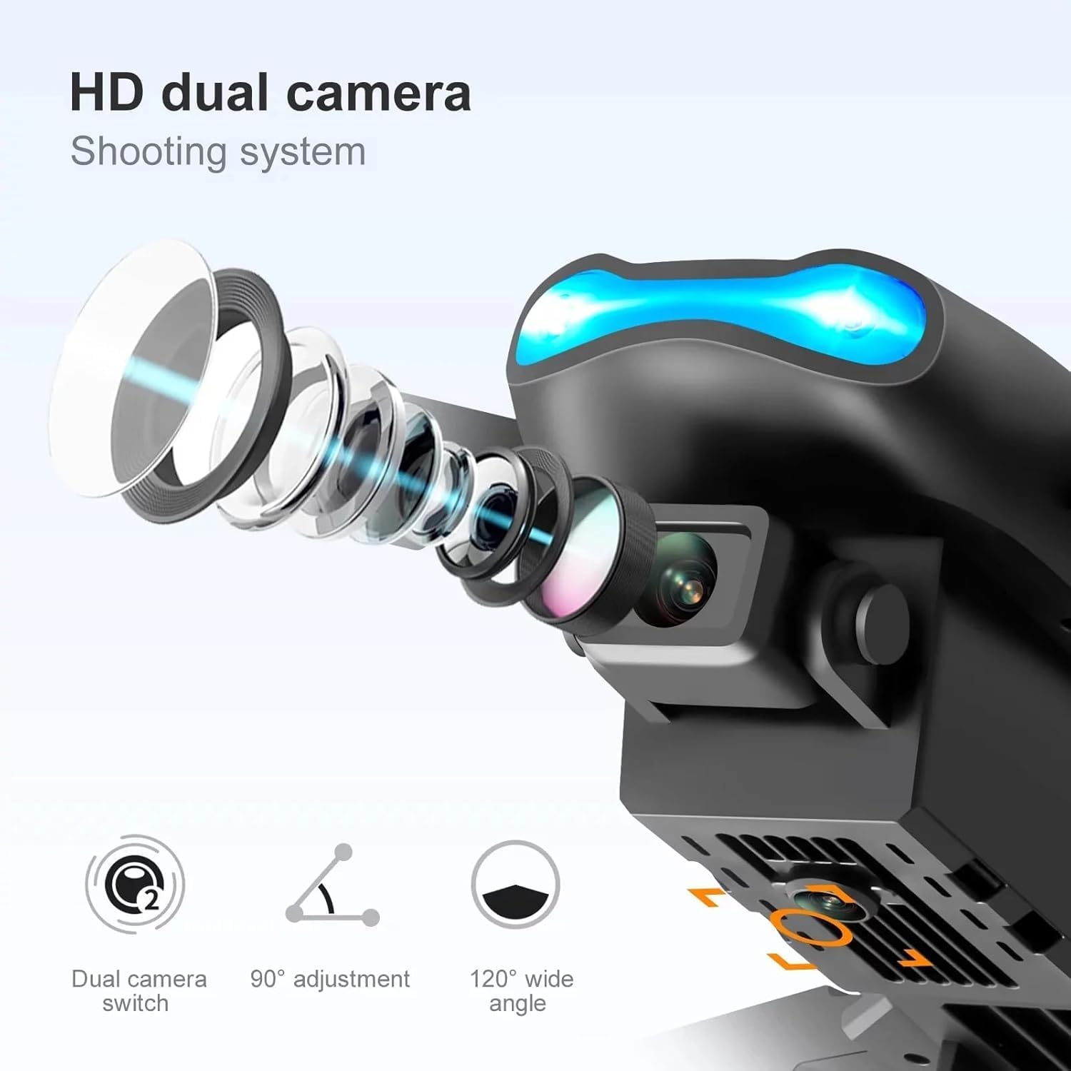 Drone with 4k Camera Foldable 1080P HD Drone with FPV Live Video, Gestures Selfie, Altitude Hold, One Key Take Off/Landing, 3D Series Flips, Headless Mode For Kids And Adults B1