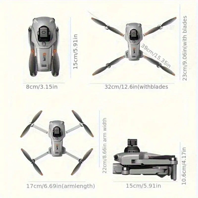 AirNova Portable Drone Dual Camera & Dual Battery